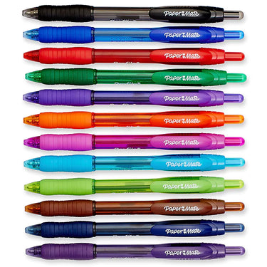 Paper Mate Profile Retractable Ballpoint Pen, Bold Point, Assorted Ink, Dozen (1788863)